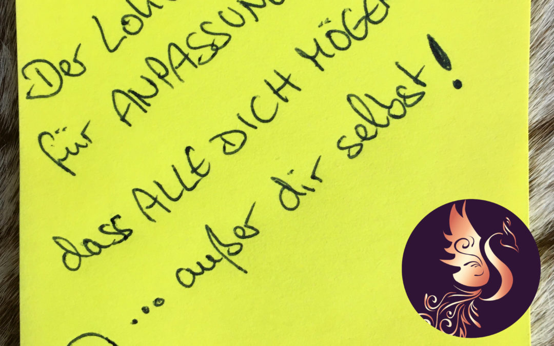 Der Lohn für ANPASSUNG …